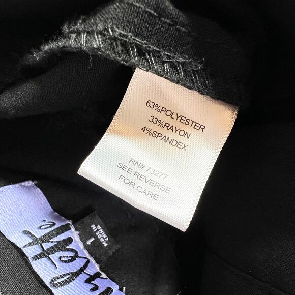 Vylette Black Belted Paper Bag Waist Dress Pants 1 - Picture 7 of 7